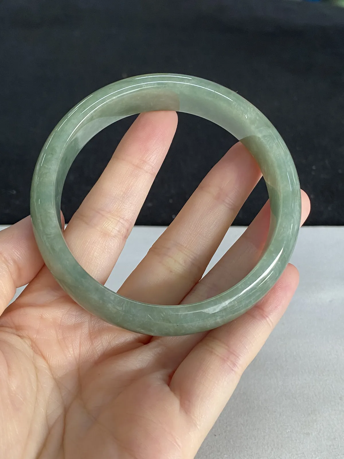 正圈59圈口，翡翠手镯