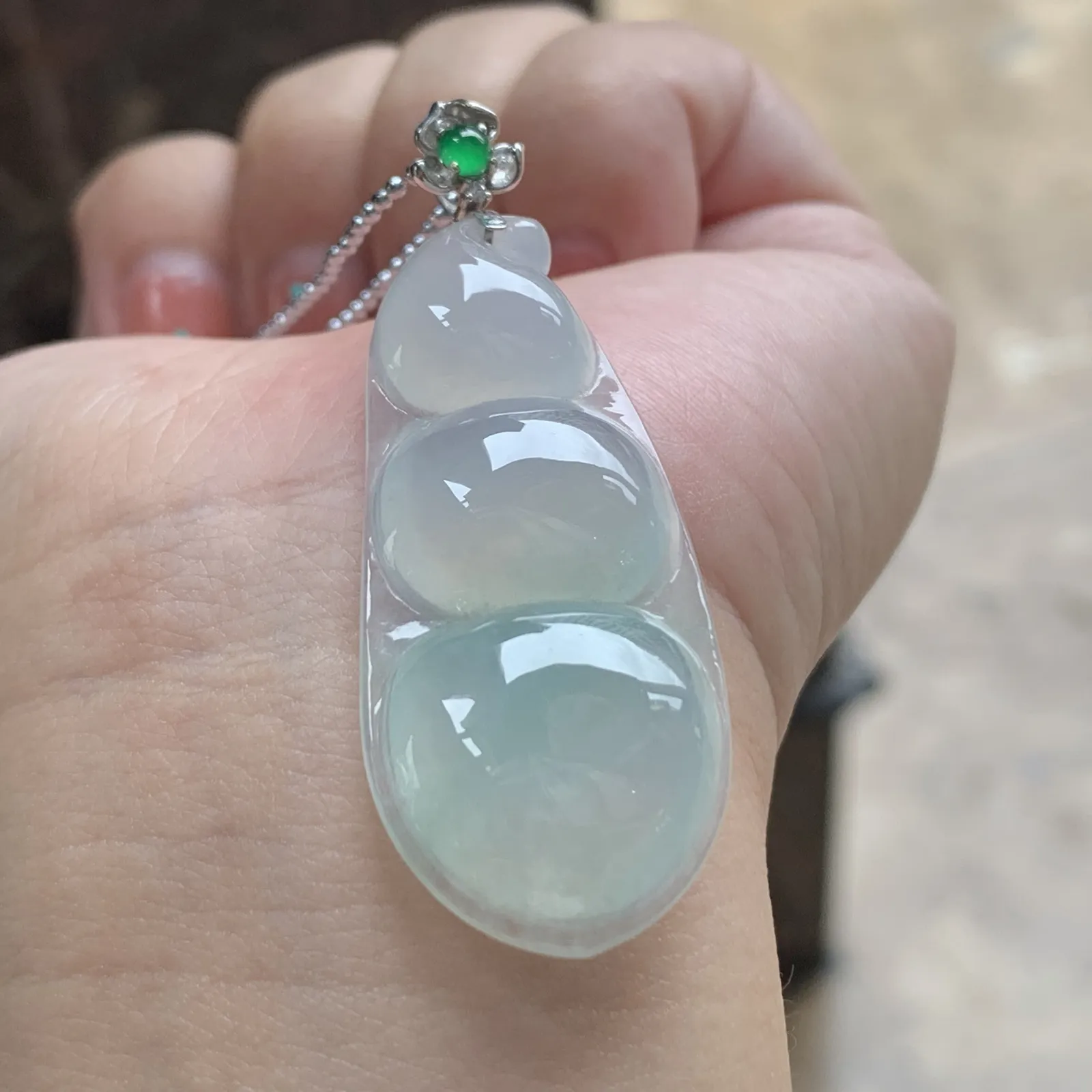 金扣·糯冰种福豆