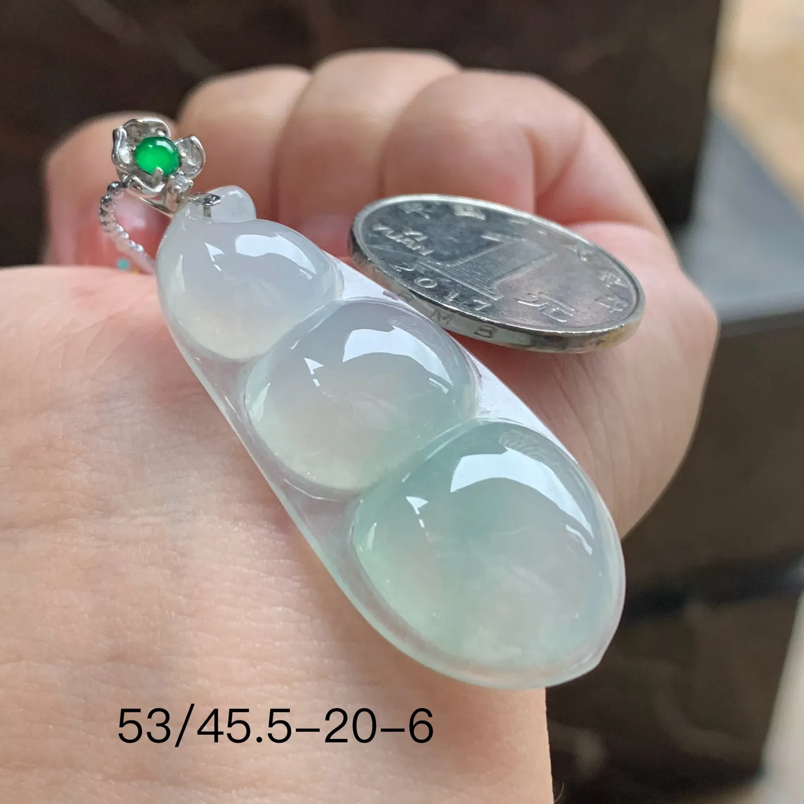 金扣·糯冰种福豆