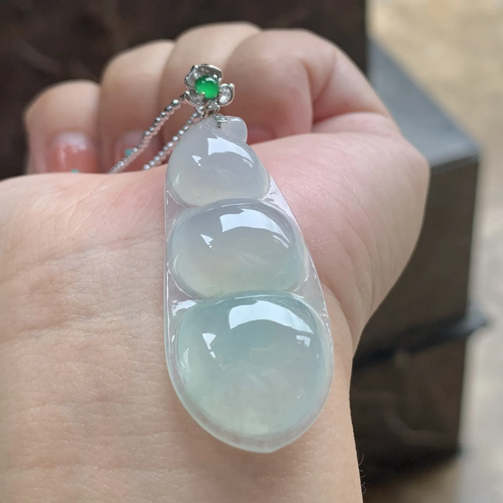 金扣·糯冰种福豆