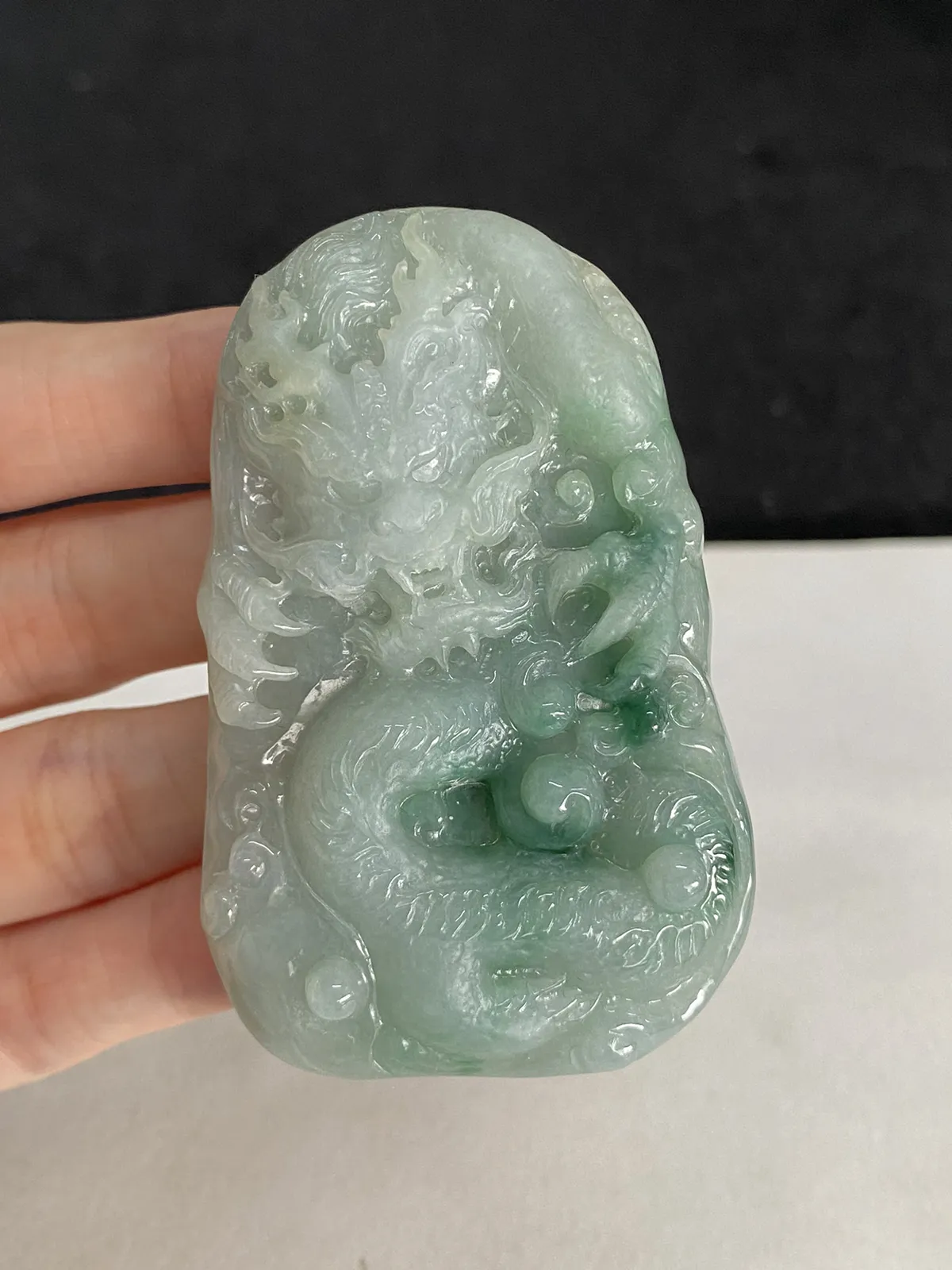 翡翠龙牌挂件