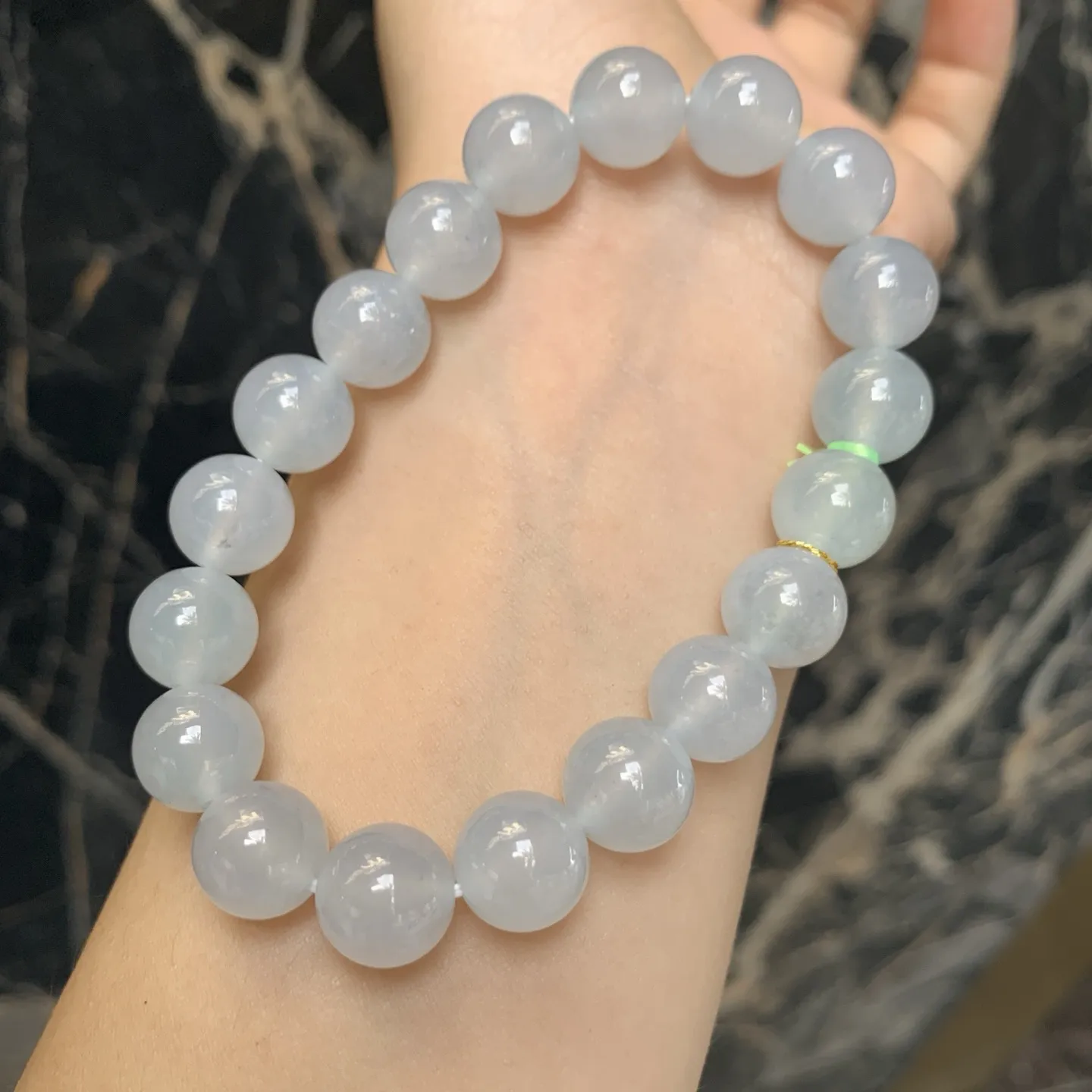 冰糯种佛珠手串