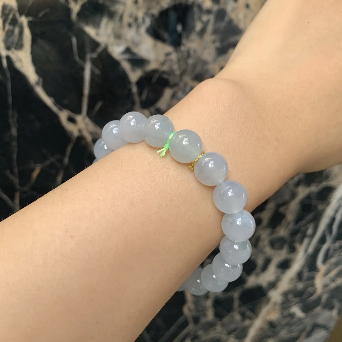 冰糯种佛珠手串