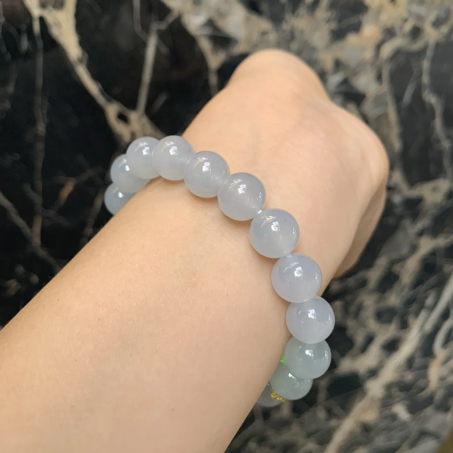 冰糯种佛珠手串