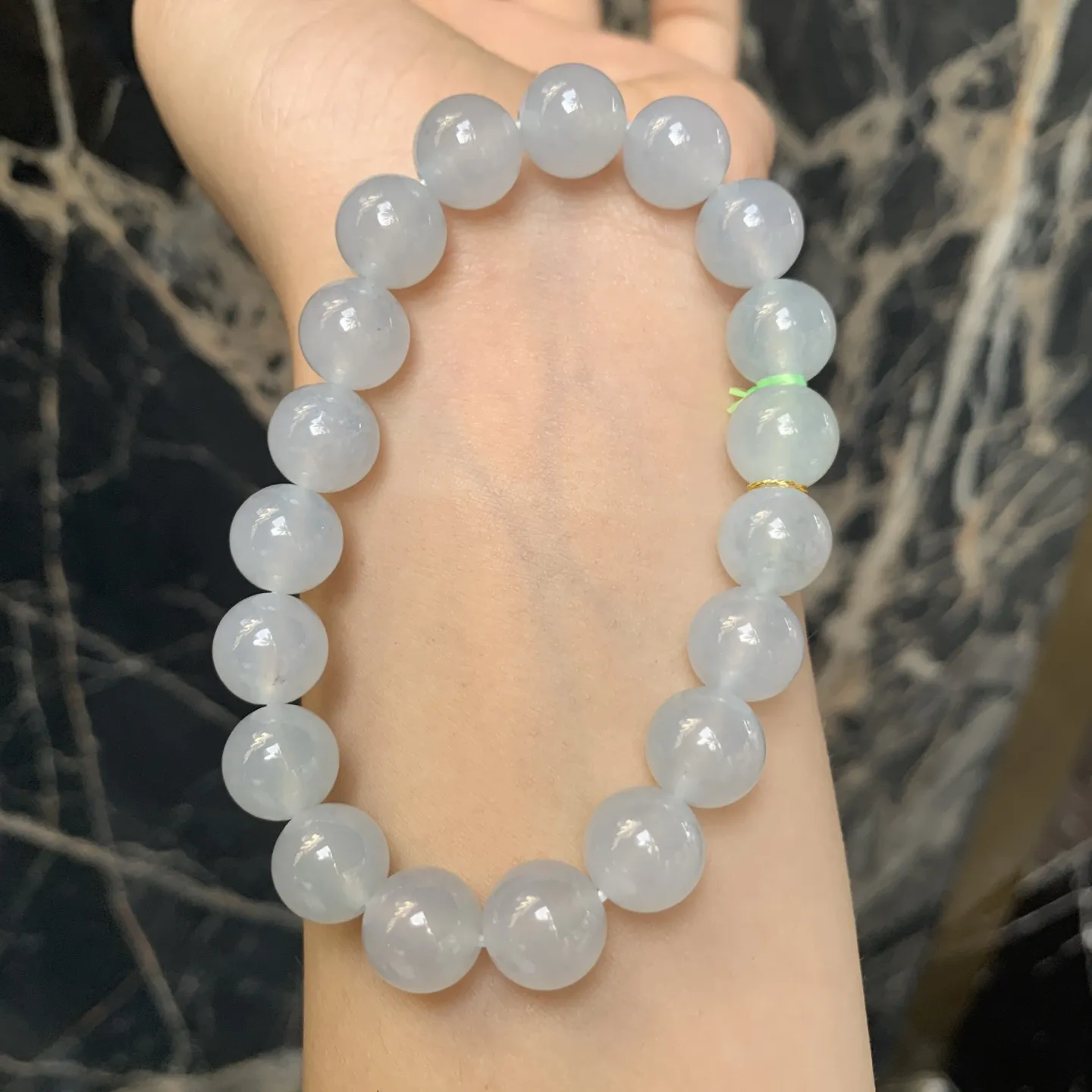 冰糯种佛珠手串