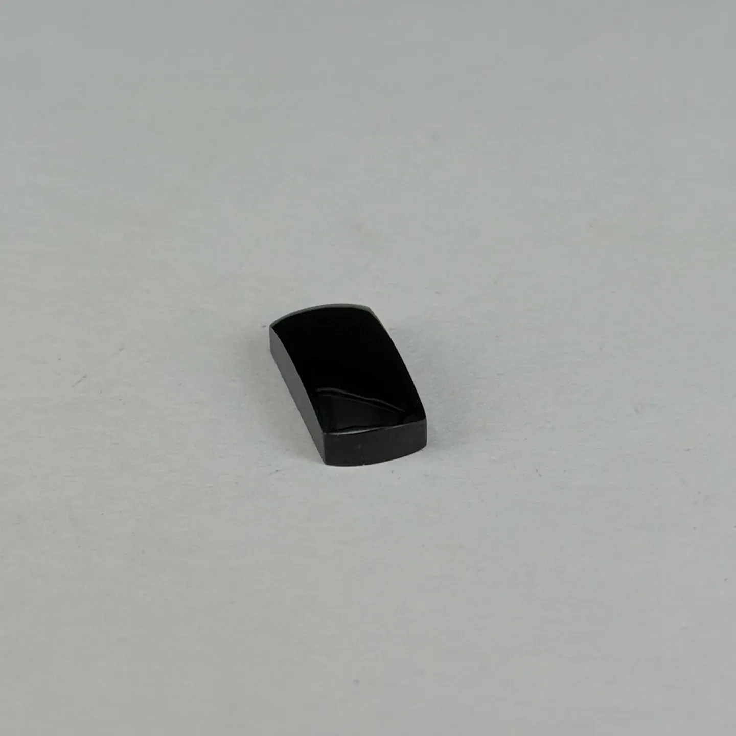 精品墨翠马鞍裸石戒面 种好色正 黑度极好 打灯通透 油性十足 尺寸15.5