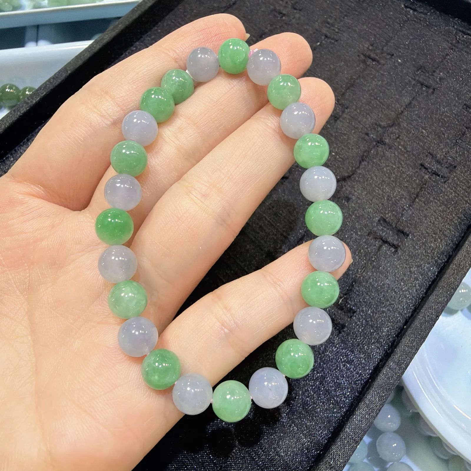 双彩珠子手串 直径6  精致漂亮