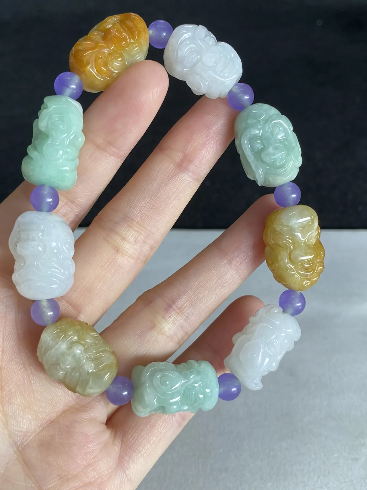 翡翠手链，配珠未测