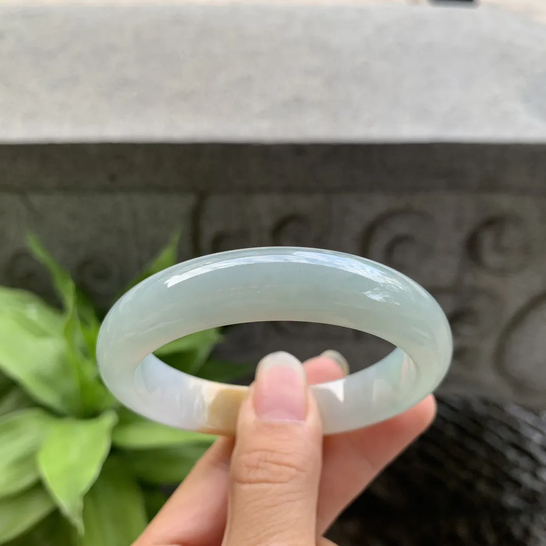 圈口 54.6-12.5-8.1  【黄翡正圈手镯】正圈54 55可戴