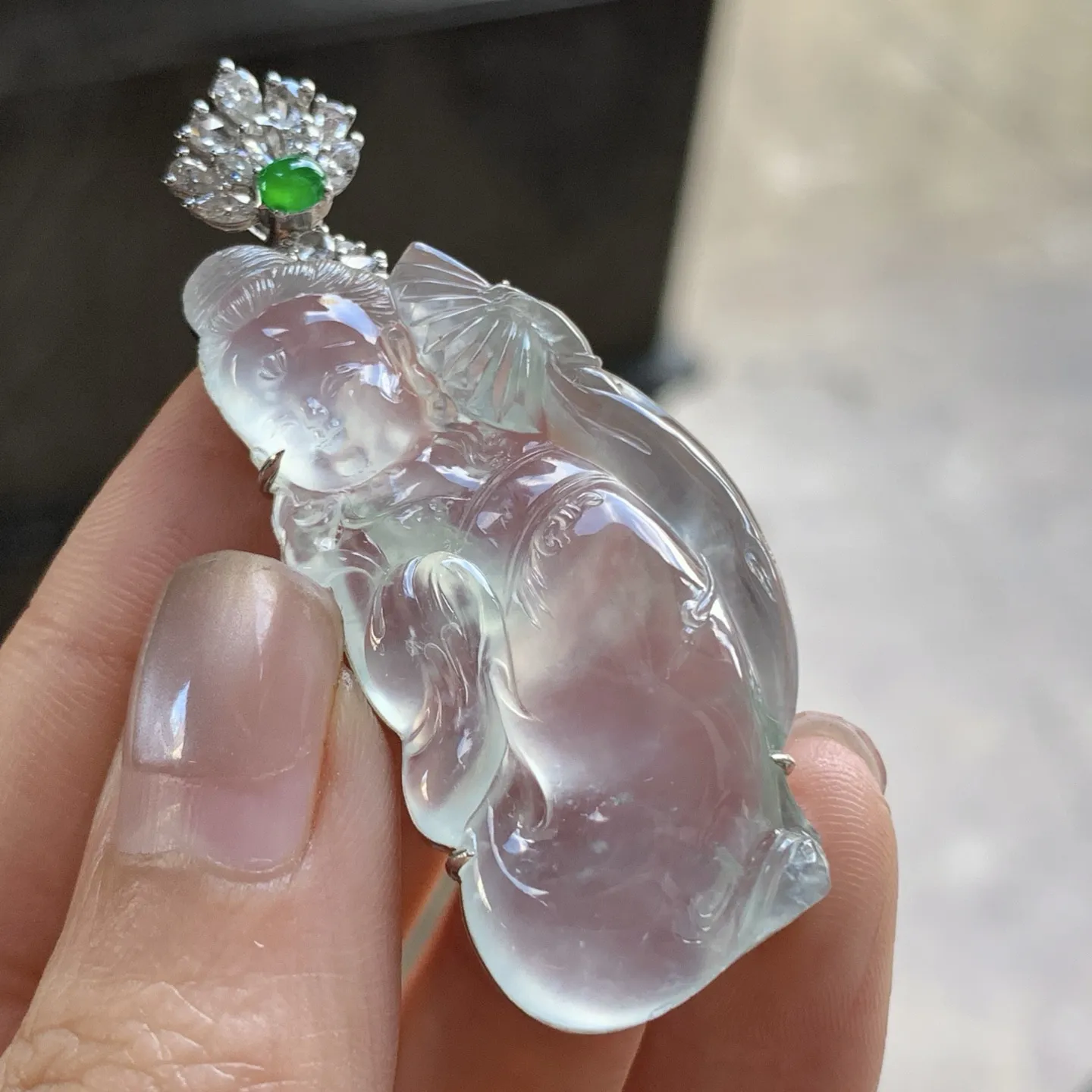 金钻镶嵌高冰仙女飞天^_^🧚‍️ 透亮荧光十足 冰透