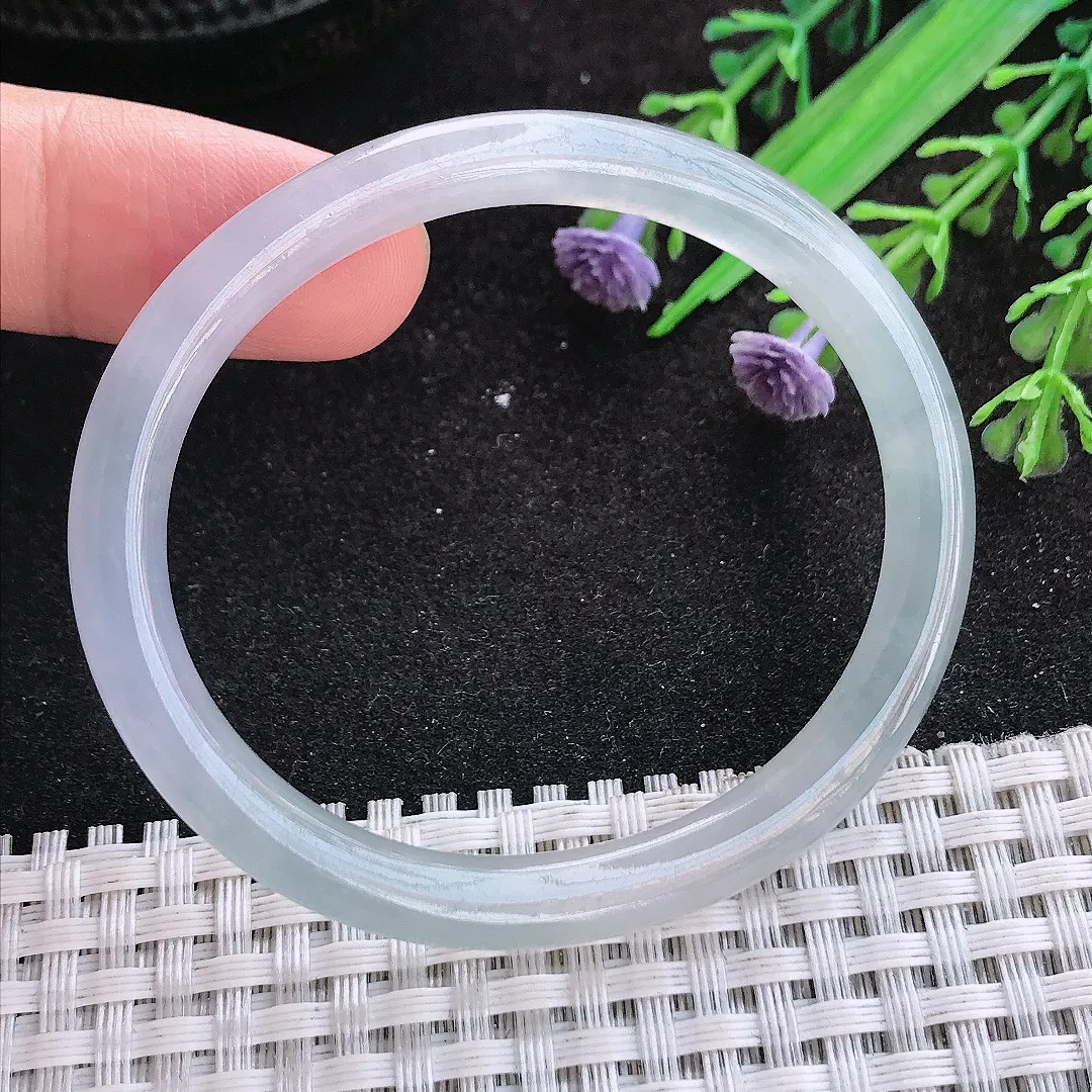 自然光51.5/44.5/6.4/6.2老坑冰胶果冻小圈口贵妃手镯玉镯子美人镯手环