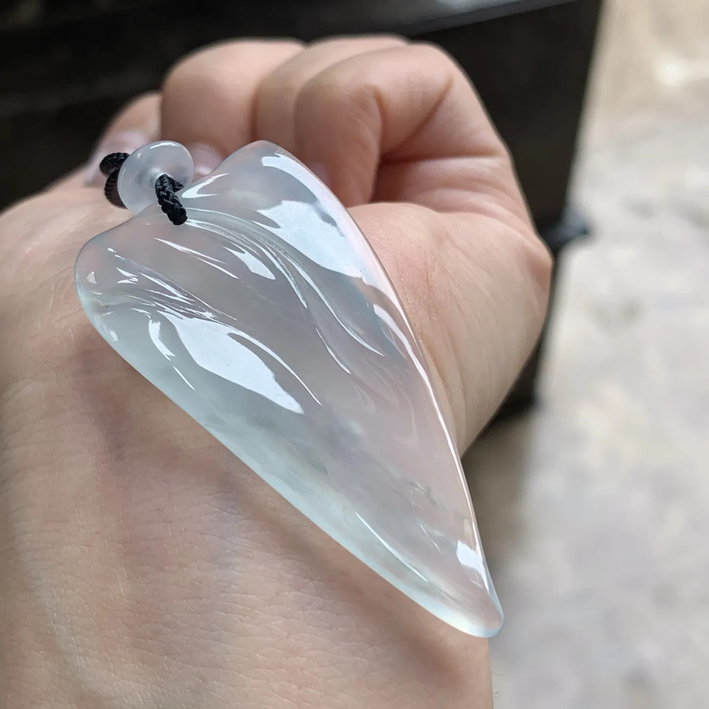 冰种吊坠^_^胶感十足 冰透亮眼