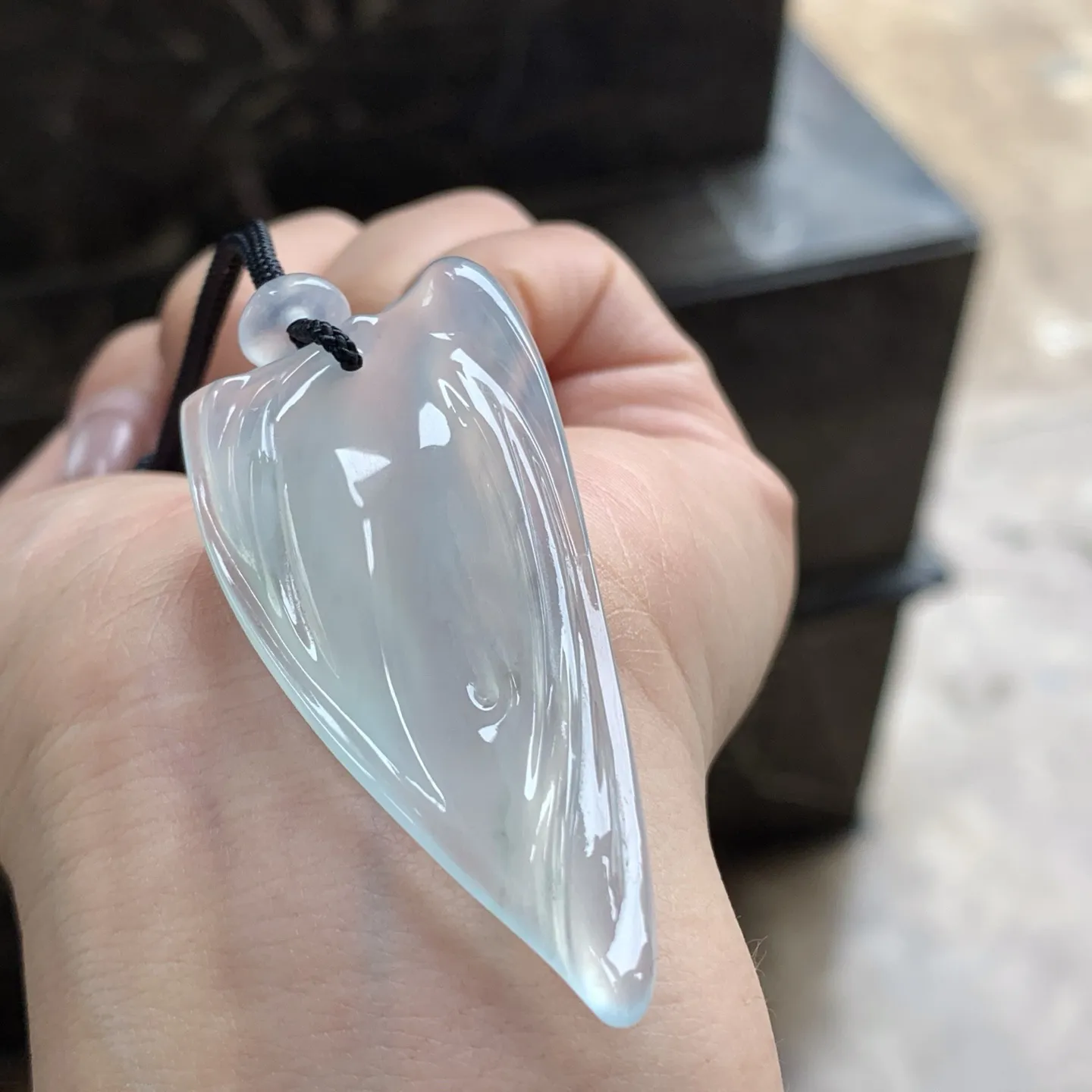 冰种吊坠^_^胶感十足 冰透亮眼