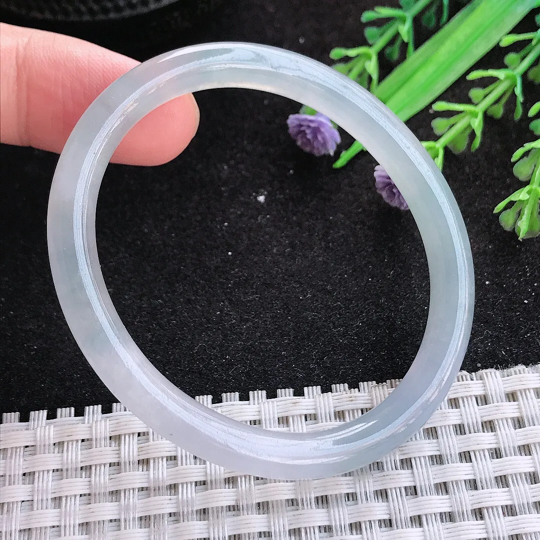 自然光51.5/44.5/6.4/6.2老坑冰胶果冻小圈口贵妃手镯玉镯子美人镯手环
