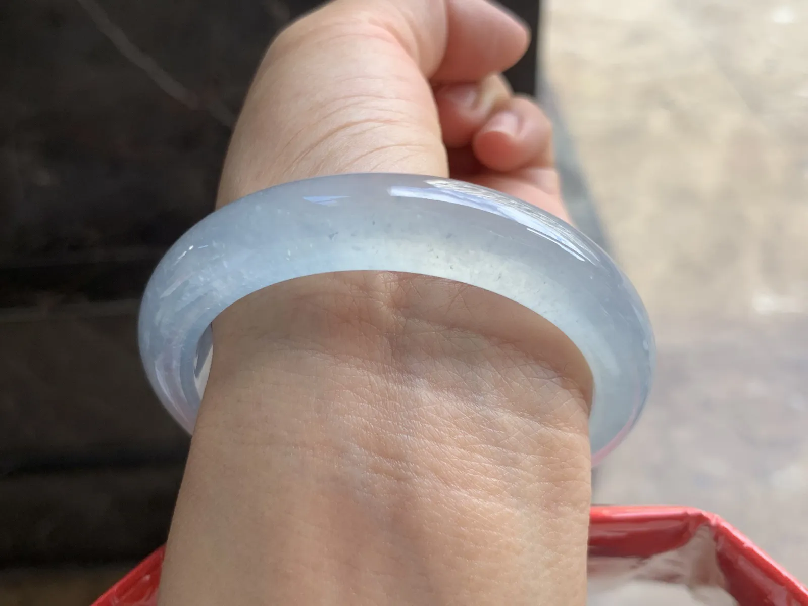 54.5-12-9mm
冰种手镯 水润冰透 干净 起光