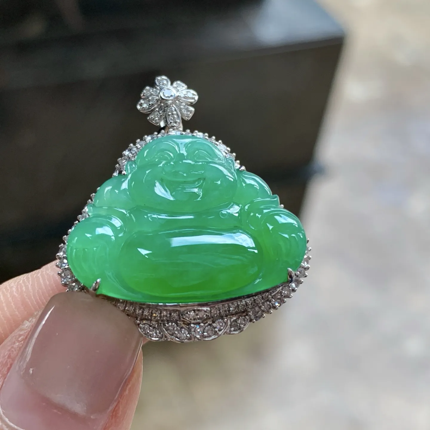 金钻镶嵌浓绿色佛公^_^