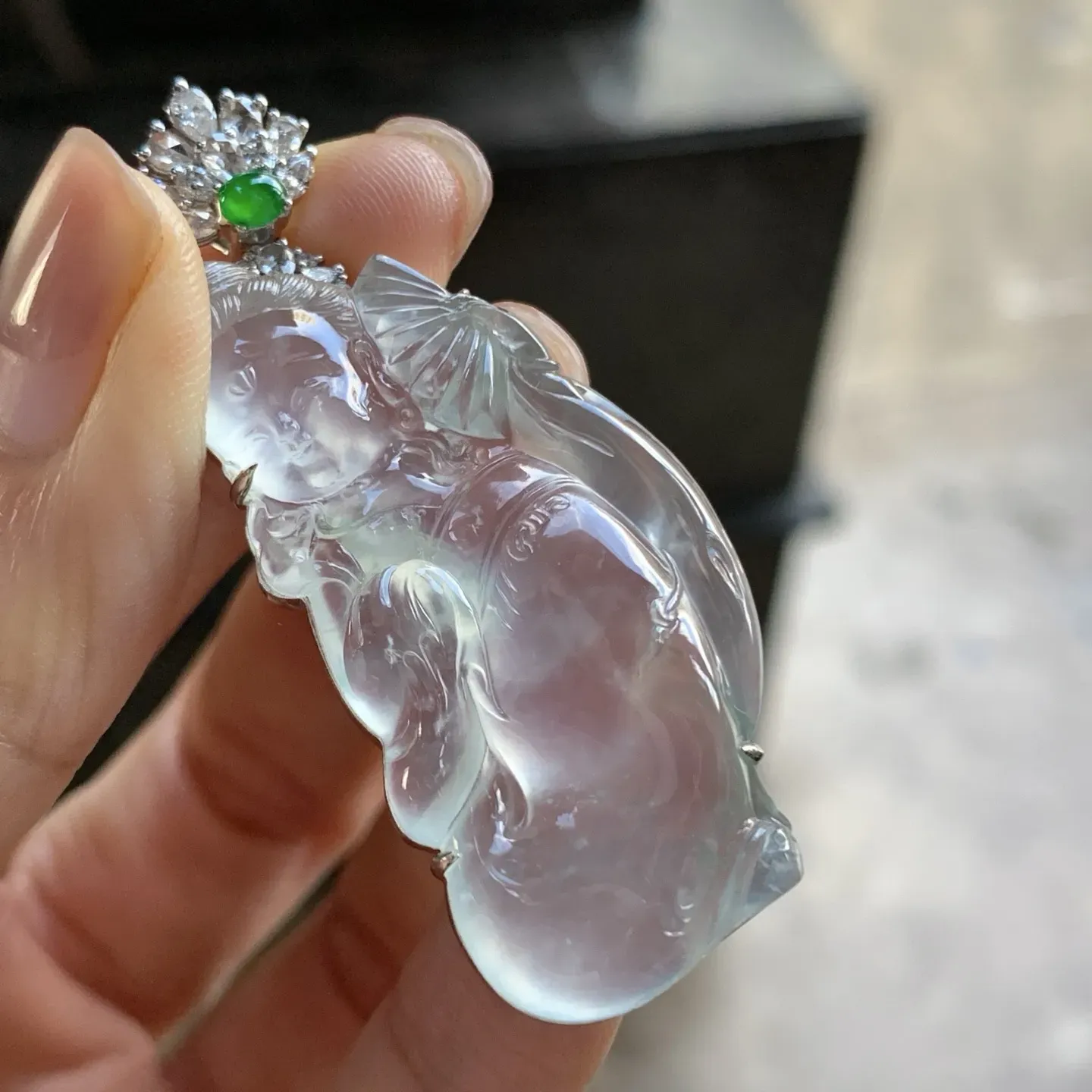 金钻镶嵌高冰仙女飞天^_^🧚‍️ 透亮荧光十足 冰透