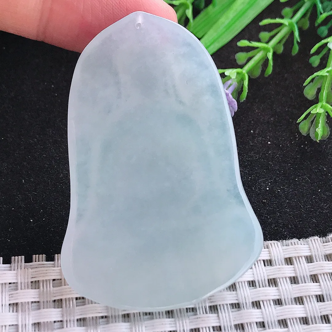 自然光55/38/6.3老坑冰胶果冻大势至菩萨挂件翡翠玉观音吊坠百搭