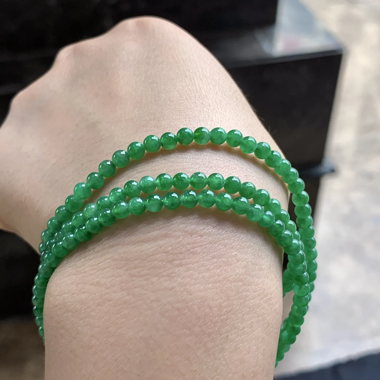 冰绿珠串^_^鲜艳 起光