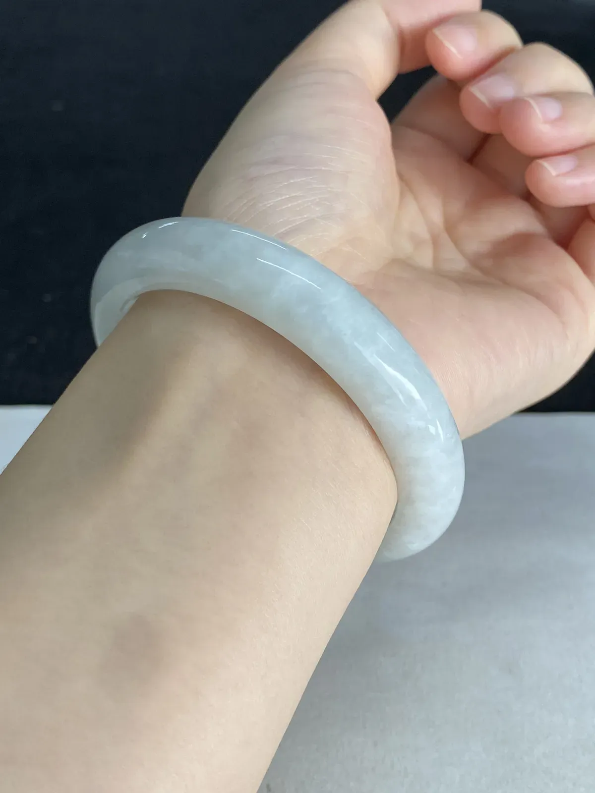 正圈56.6圈口，翡翠手镯