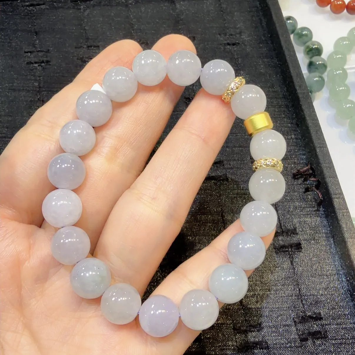 淡紫手串 尺寸9.4