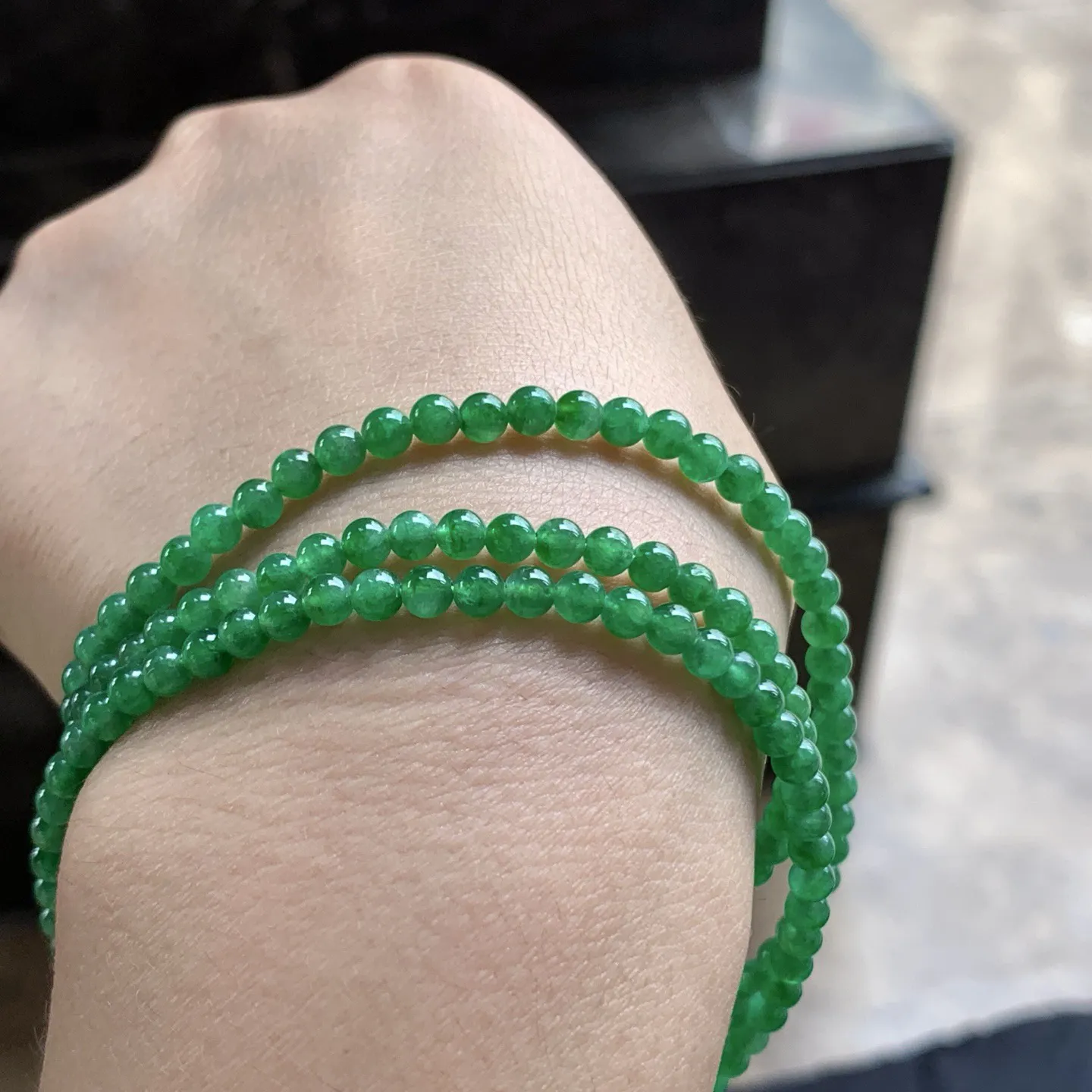 冰绿珠串^_^鲜艳 起光