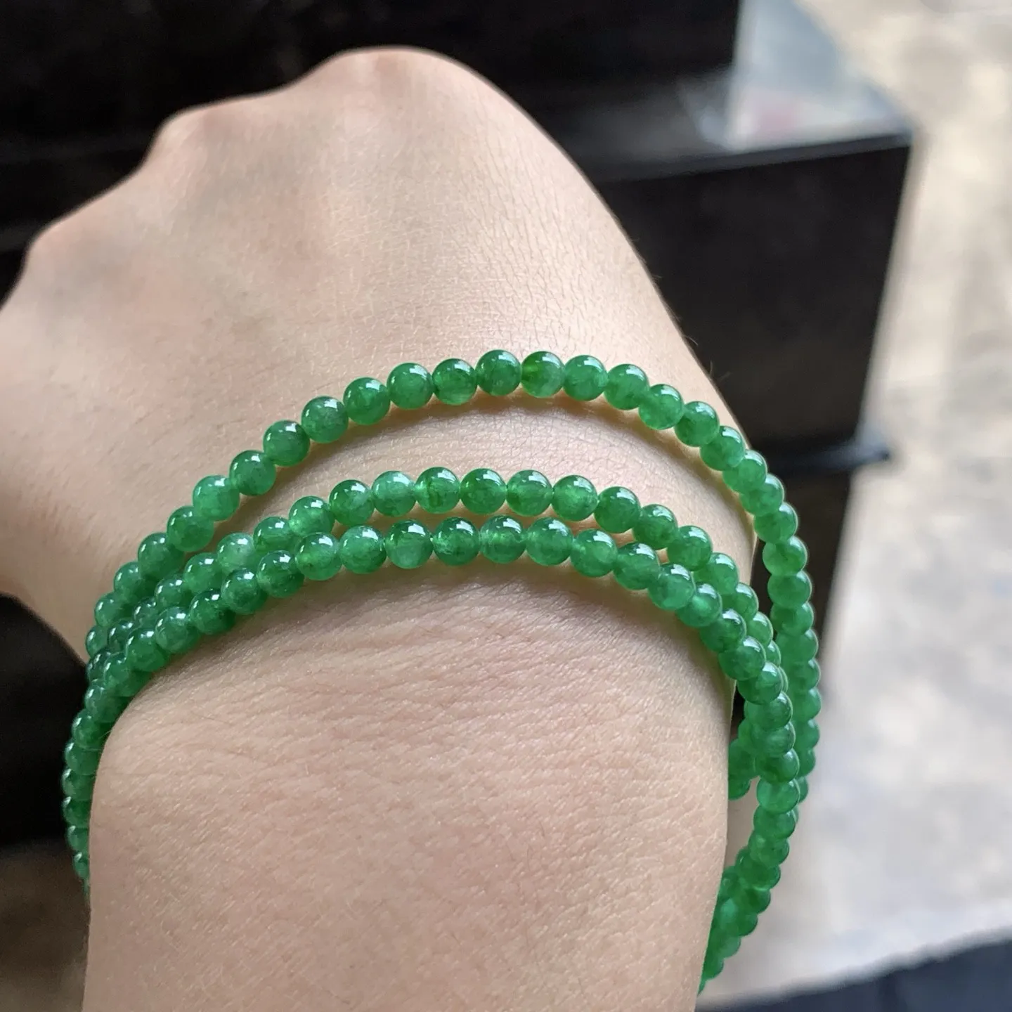 冰绿珠串^_^鲜艳 起光