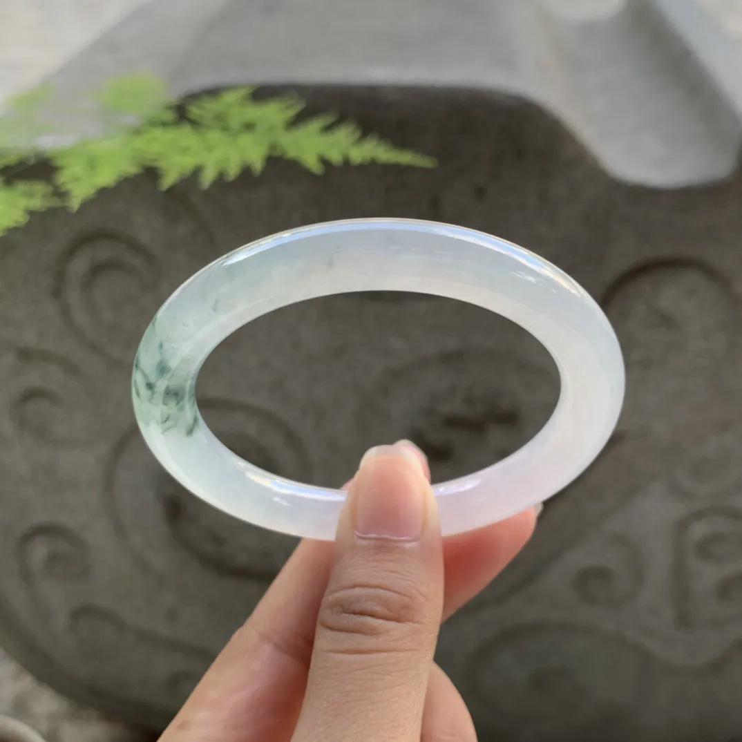小圈口53.5-8.4 【冰飘花圆条手镯】圆条53 54可戴