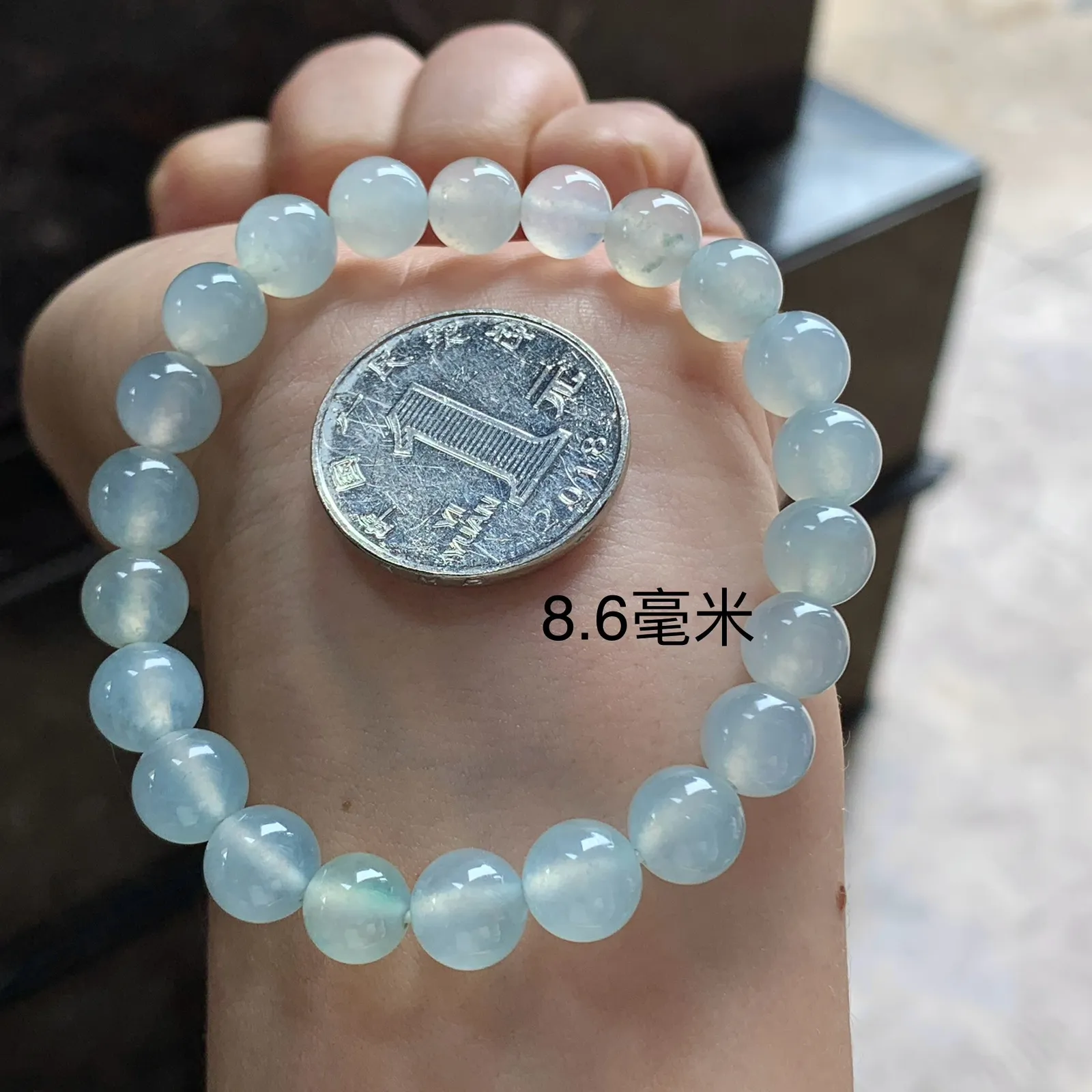 冰蓝珠串^_^冰透清新