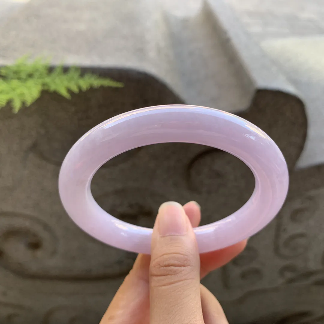 圈口57.2-10.4 【满粉紫圆条手镯】圆条57 58可戴