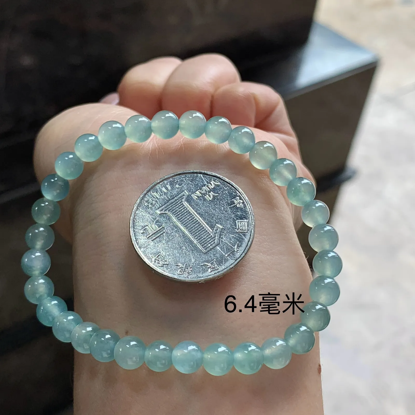 冰蓝珠串^_^冰透清新