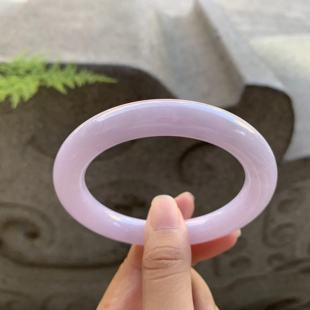 圈口57.2-10.4 【满粉紫圆条手镯】圆条57 58可戴