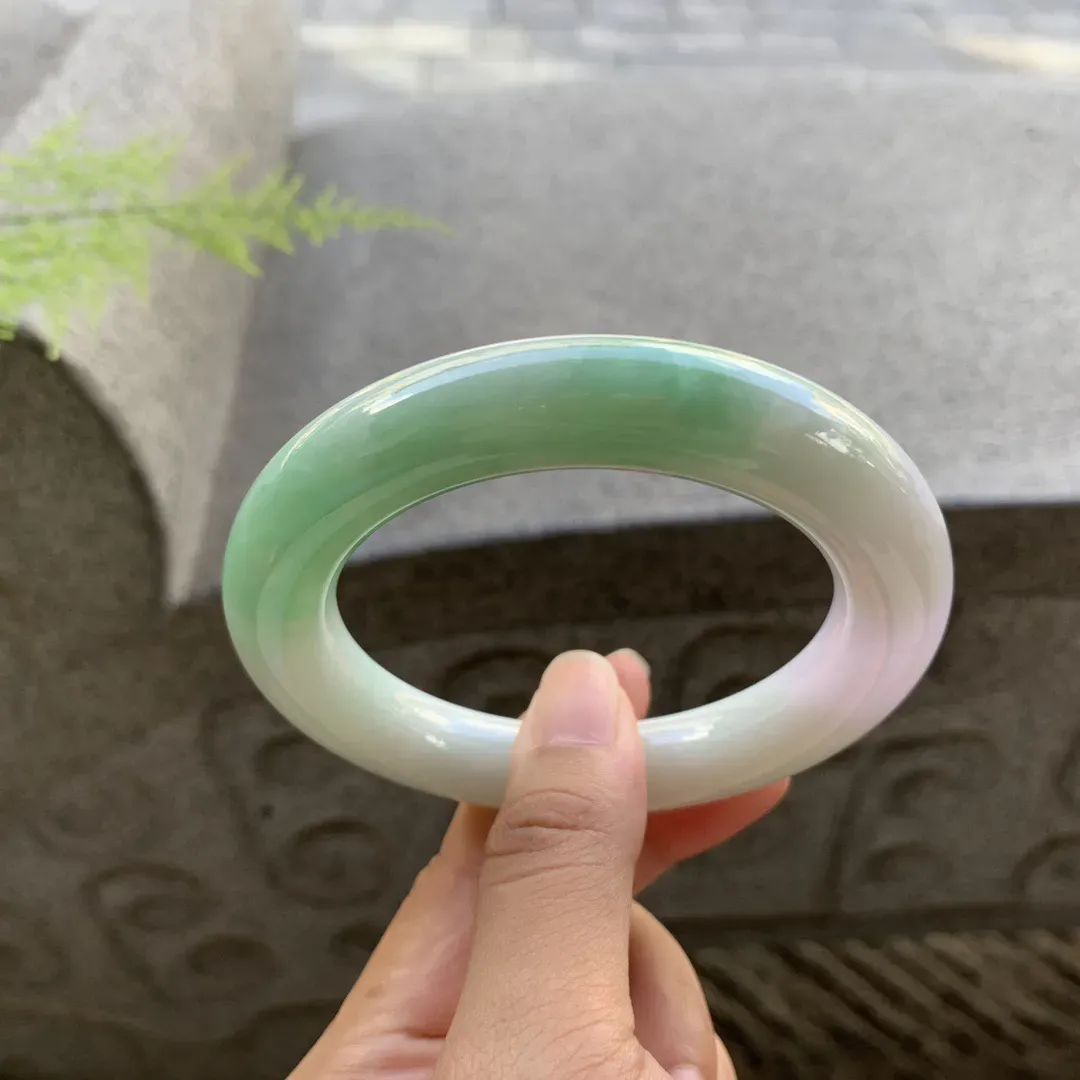 圈口56.8-11.8 【春彩圆条手镯】圆条56 57可戴