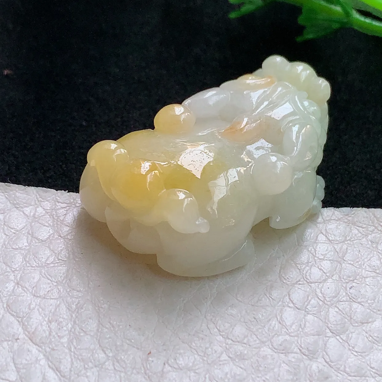 zen实拍35*21.3*12.6老坑天然翡翠双彩招财貔貅 玉皮休玉挂件 玉吊坠