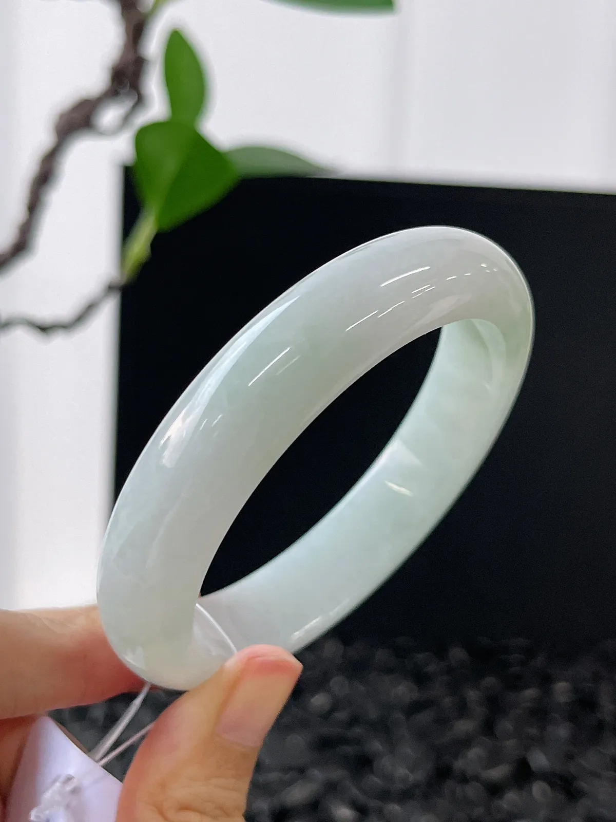 正圈55圈口，翡翠糯化手镯