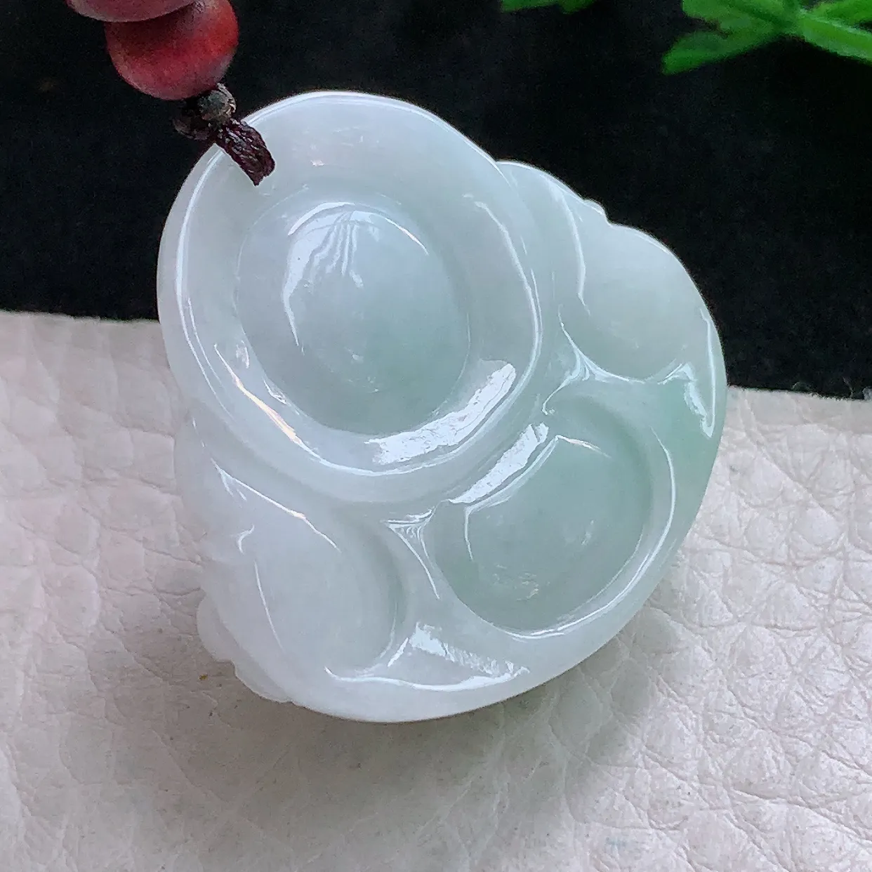zen实拍32.3*35*12.5老坑天然翡翠飘绿饱满佛公 开心佛玉挂件 玉吊坠