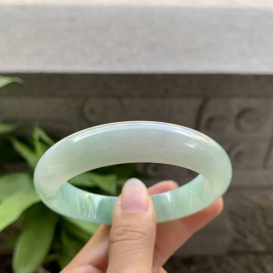 圈口57.6-13-9 【冰果绿正圈手镯】正圈57 58可戴