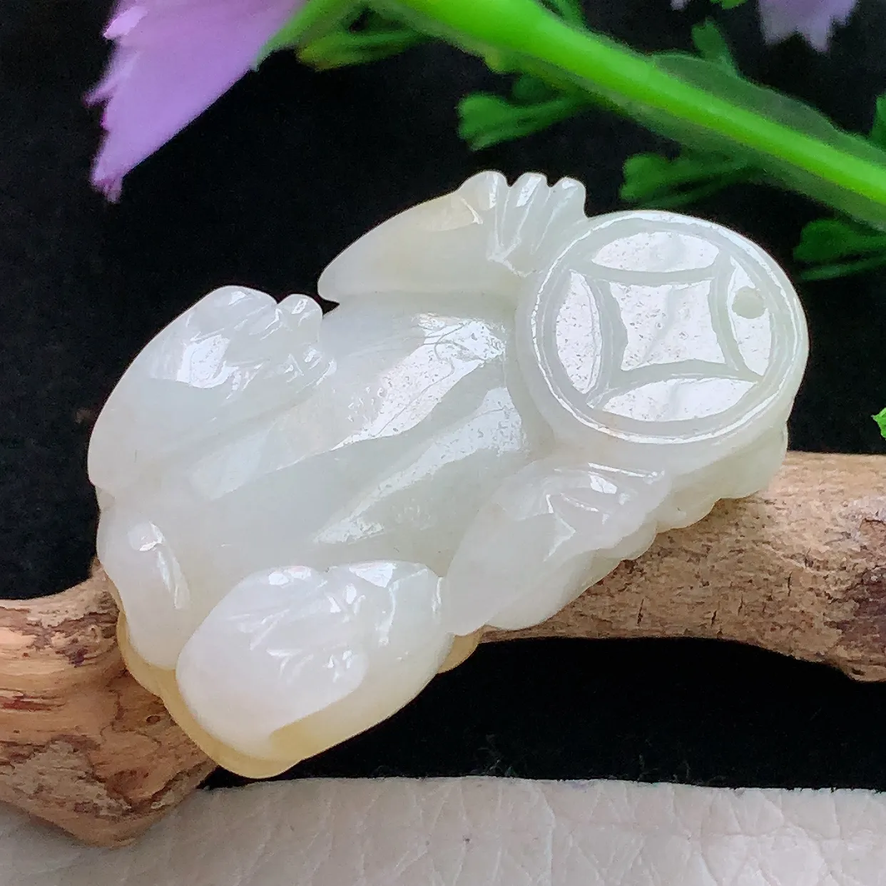 zen实拍35*21.3*12.6老坑天然翡翠双彩招财貔貅 玉皮休玉挂件 玉吊坠