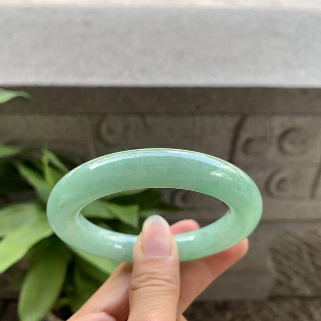 圈口 54.3-11.5   【满果绿圆条手镯】圆条54 55可戴