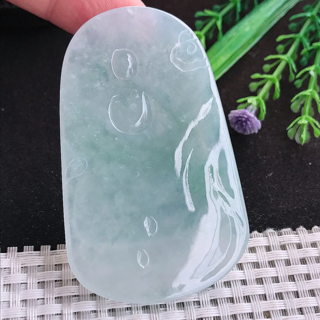 自然光70.5/44.5/5.5老坑冰胶果冻冰晴虚空藏菩萨挂件翡翠玉坠吊坠百搭