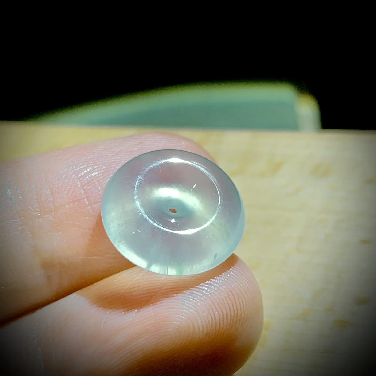 精致小平安扣子，15.3-5.3mm，