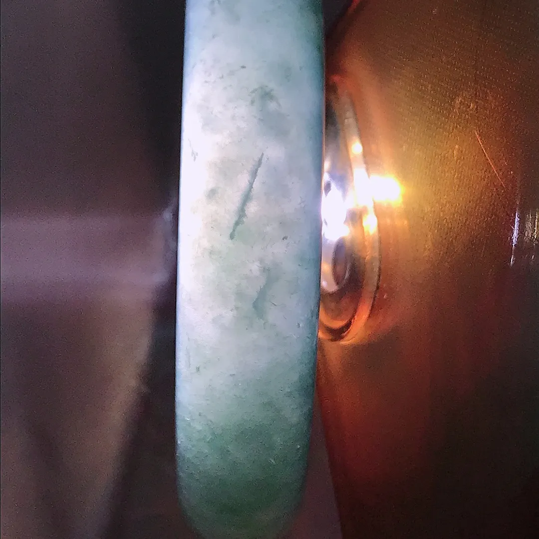 自然光52.5/45/12.6/7.6老坑冰种果冻胶冰晴绿贵妃手镯翡翠玉镯子美人镯手环