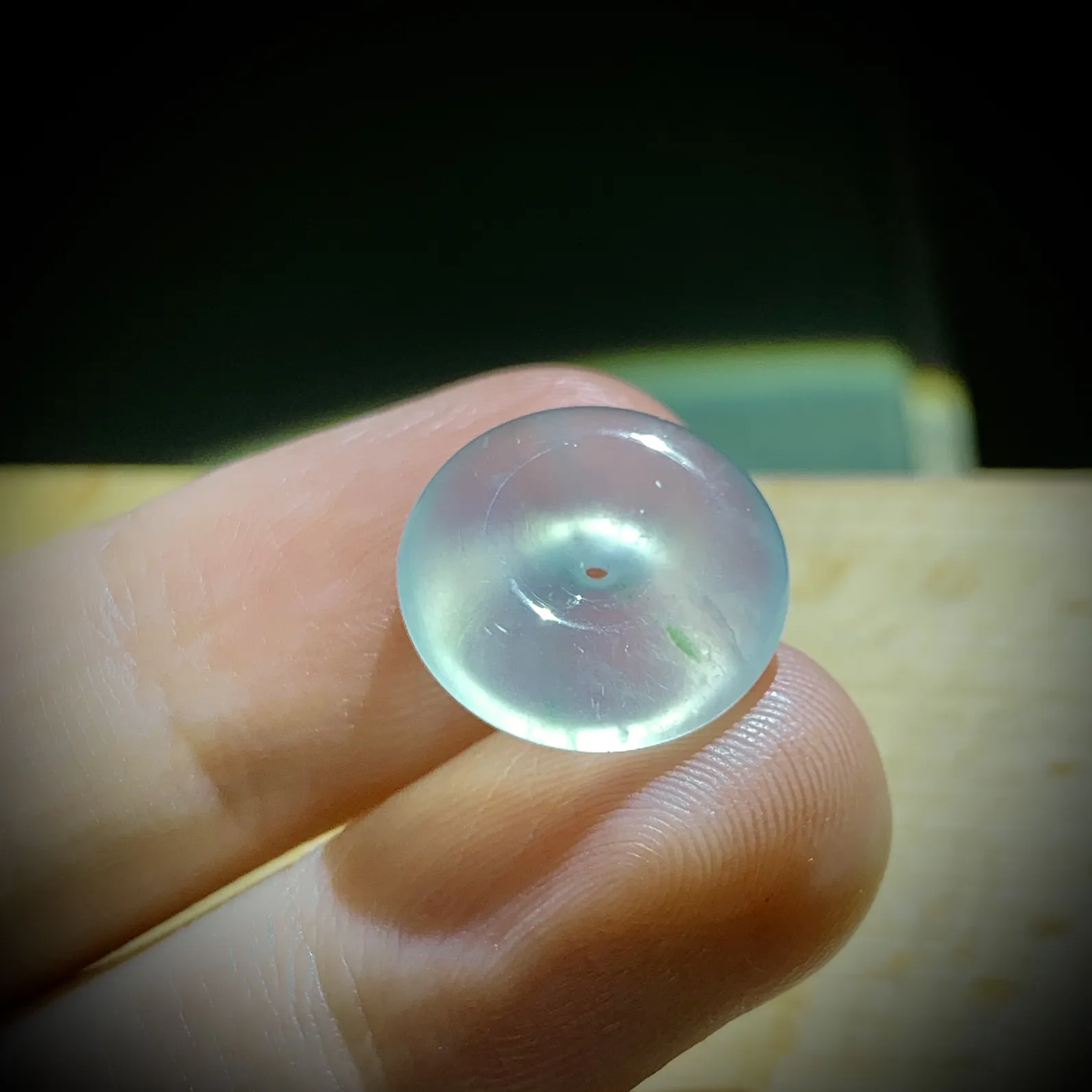 精致小平安扣子，15.3-5.3mm，