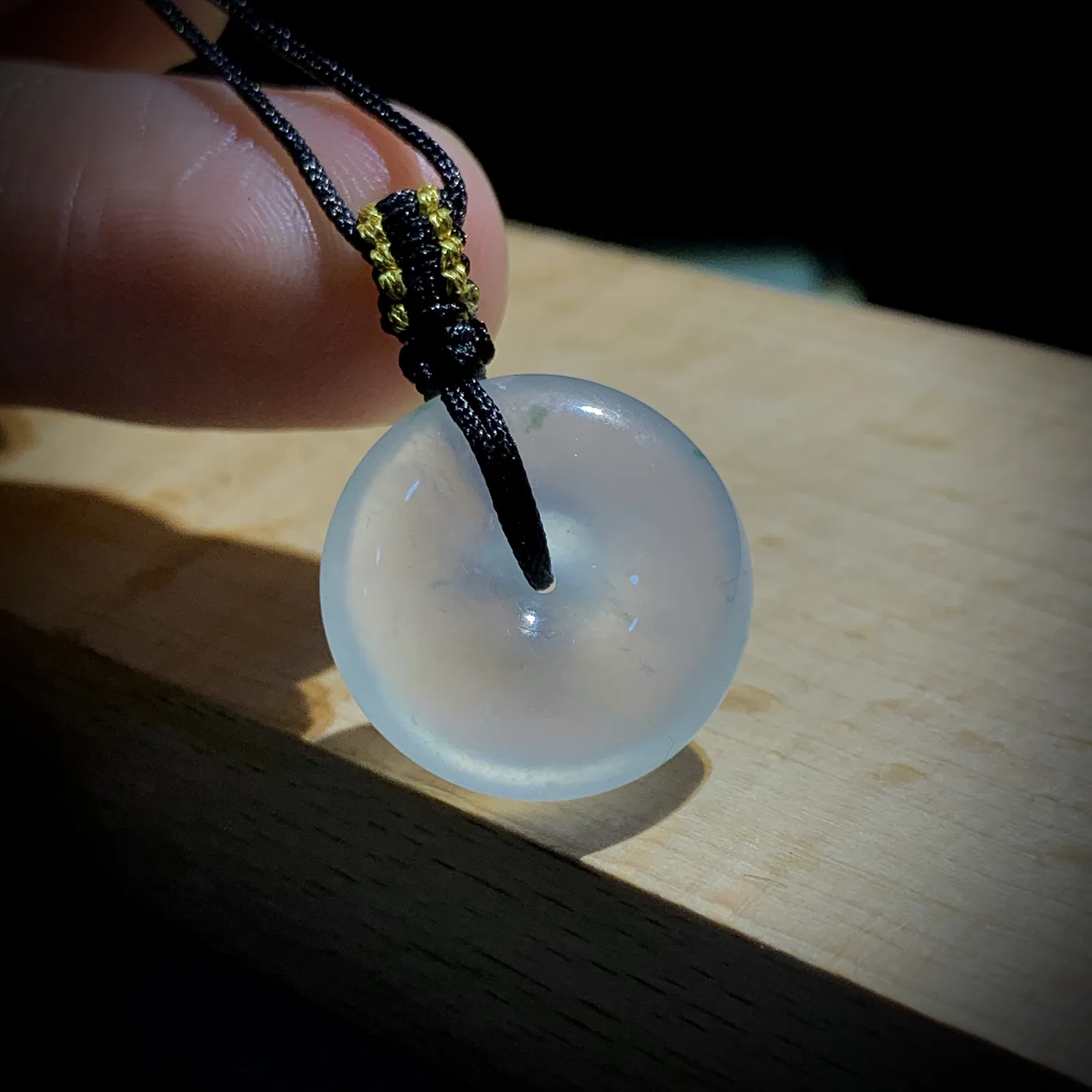 冰平安扣子，18.3-5.5mm，种水不错，料子好