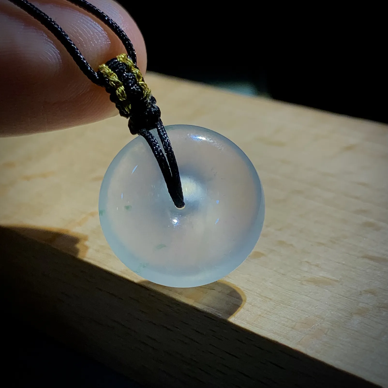 冰平安扣子，18.3-5.5mm，种水不错，料子好