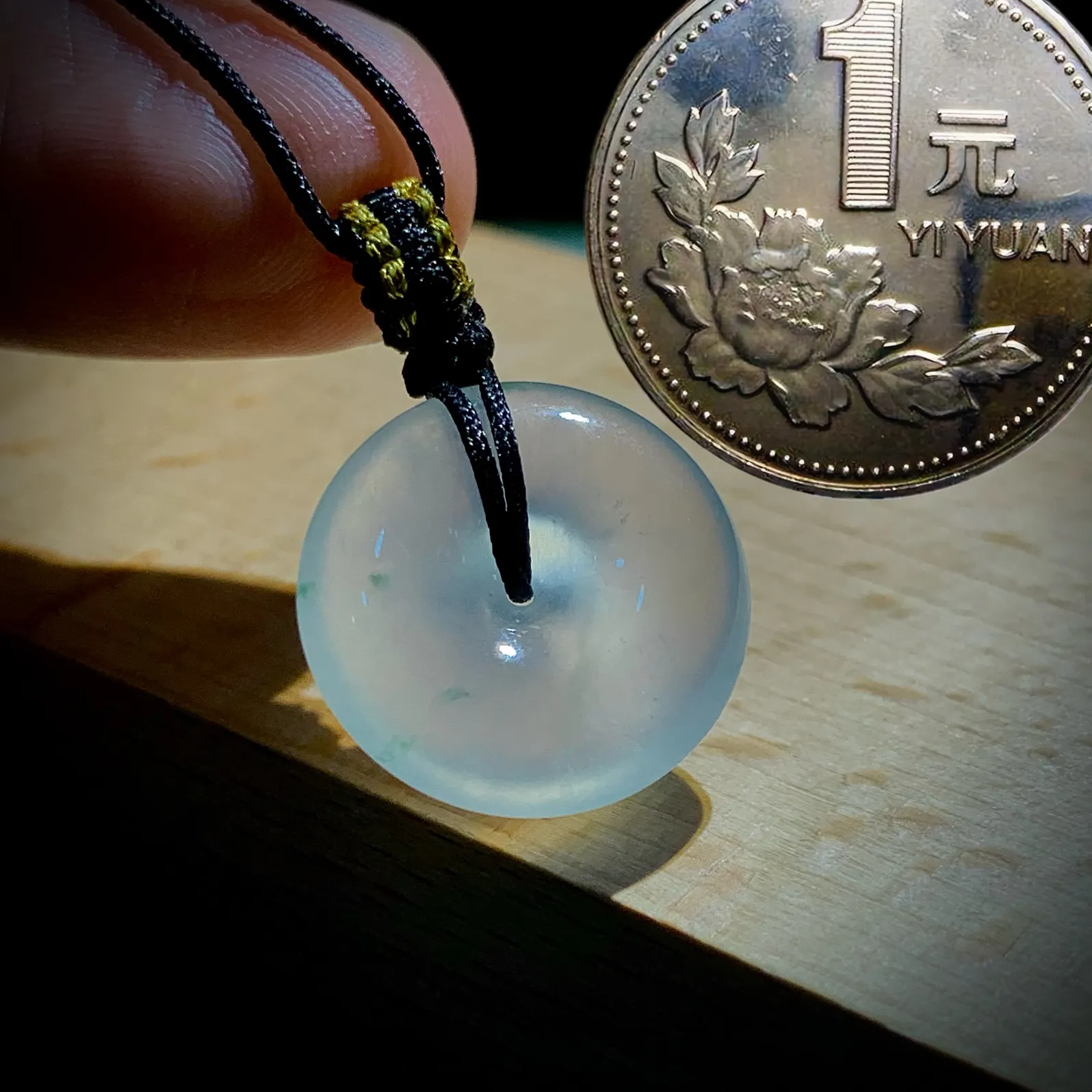 冰平安扣子，18.3-5.5mm，种水不错，料子好