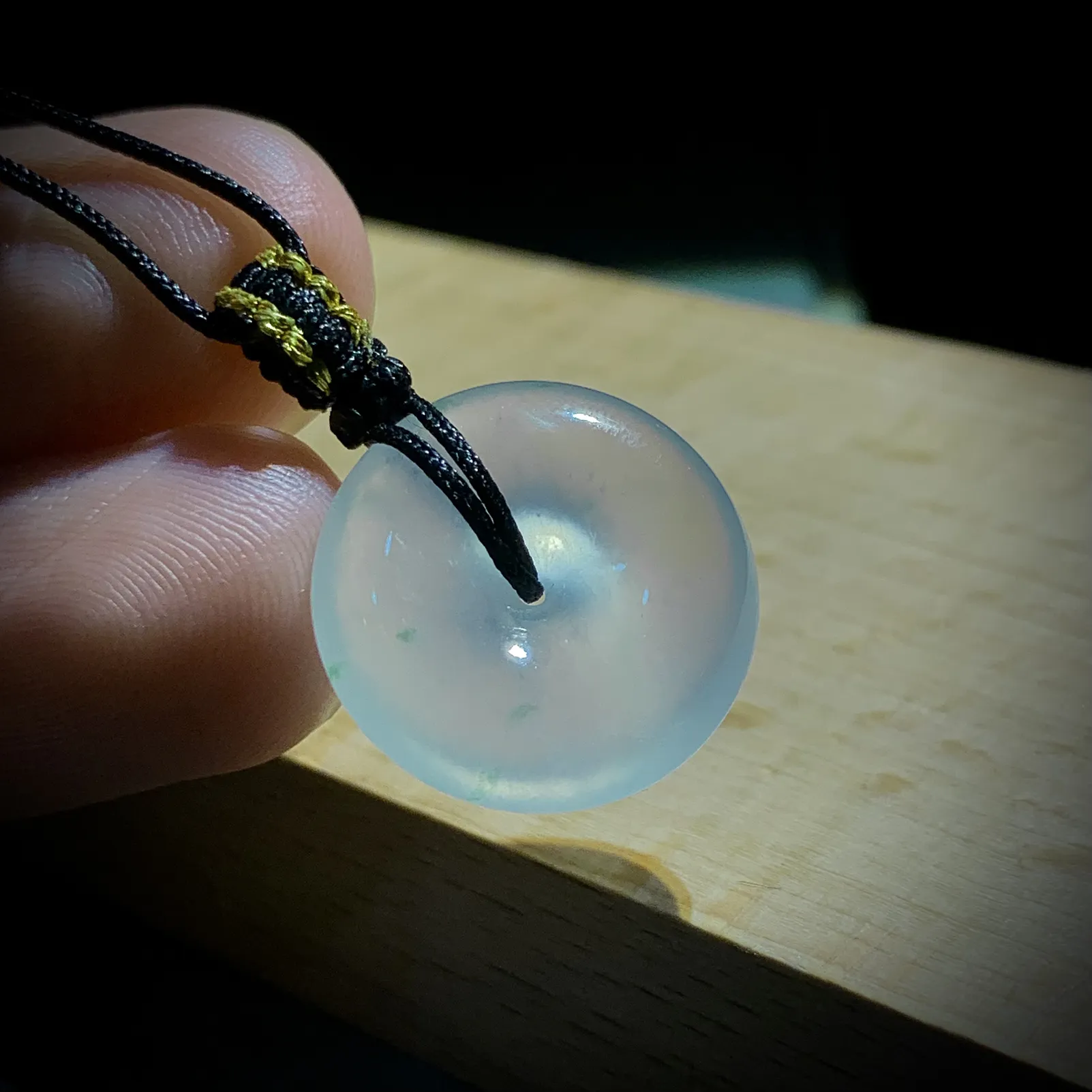 冰平安扣子，18.3-5.5mm，种水不错，料子好