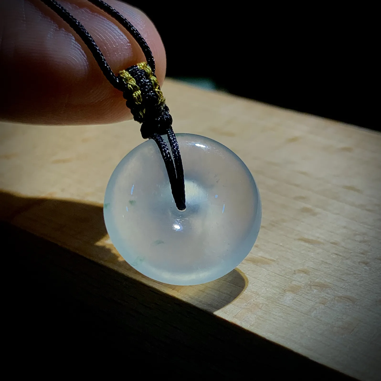 冰平安扣子，18.3-5.5mm，种水不错，料子好