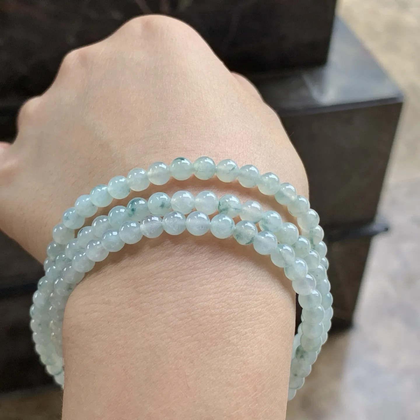 晴底飘花珠串^_^清新