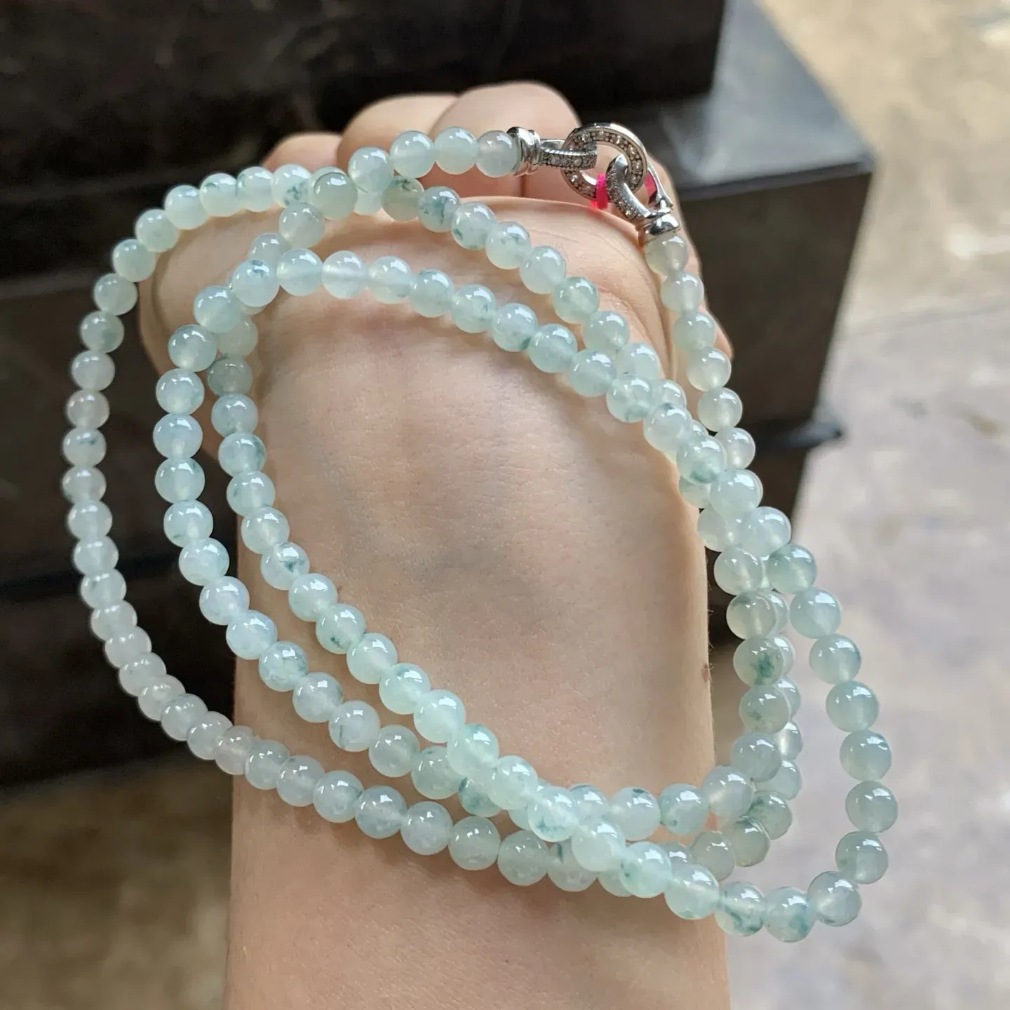 晴底飘花珠串^_^清新